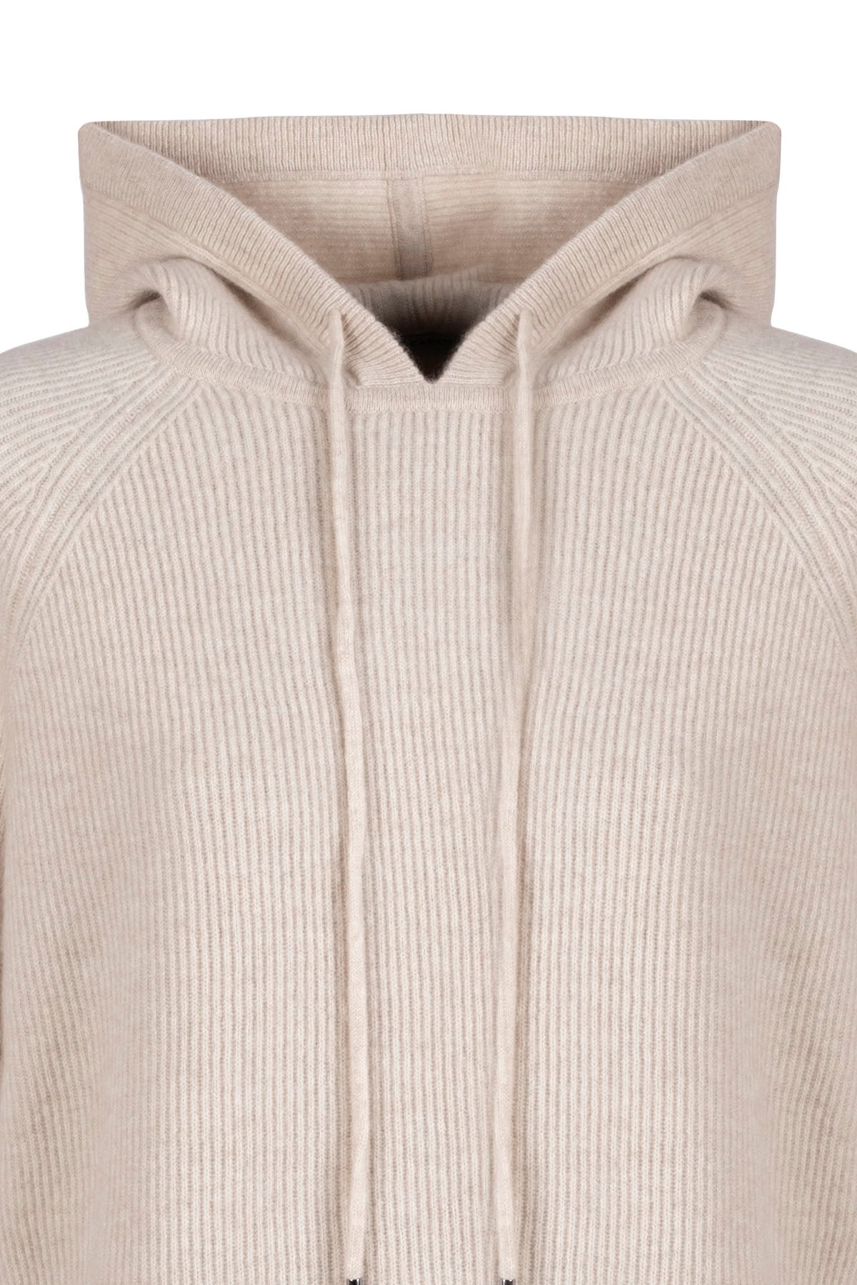 Bej Alexia Kaşmir Ribanalı Kapüşonlu