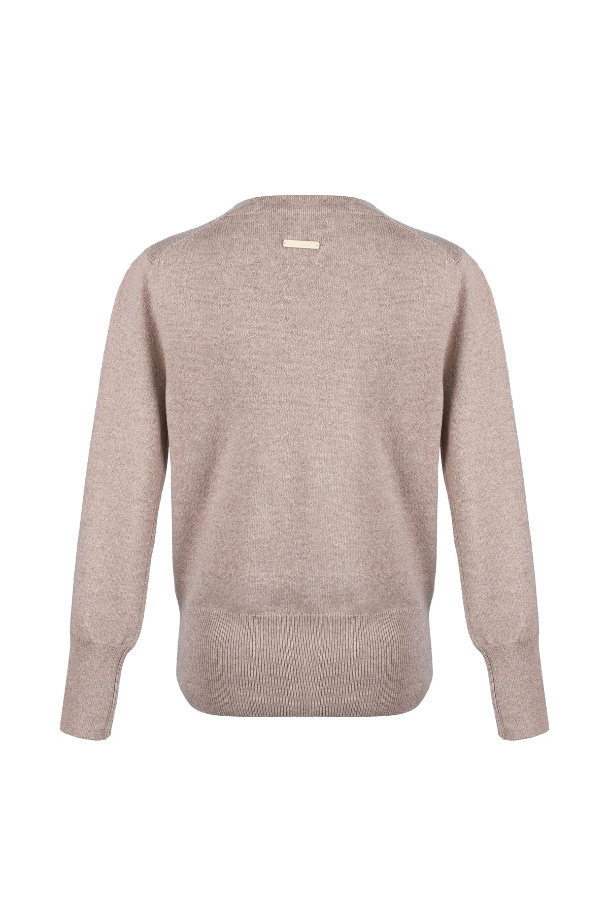 Kum Beji Franca Saf Kaşmir Derin V Yaka Kazak