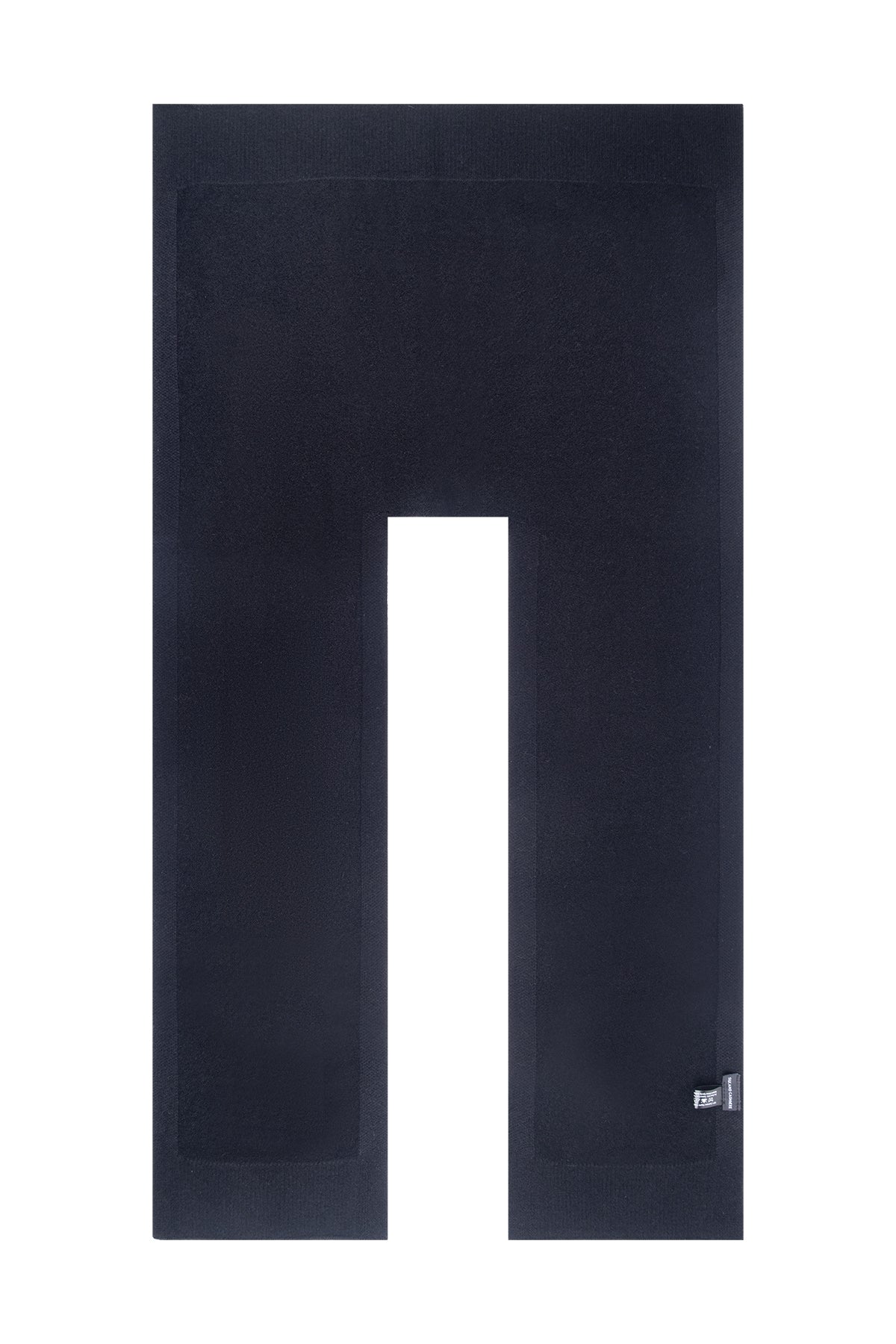 Siyah Lilly Saf Kaşmir Kazak Atkı