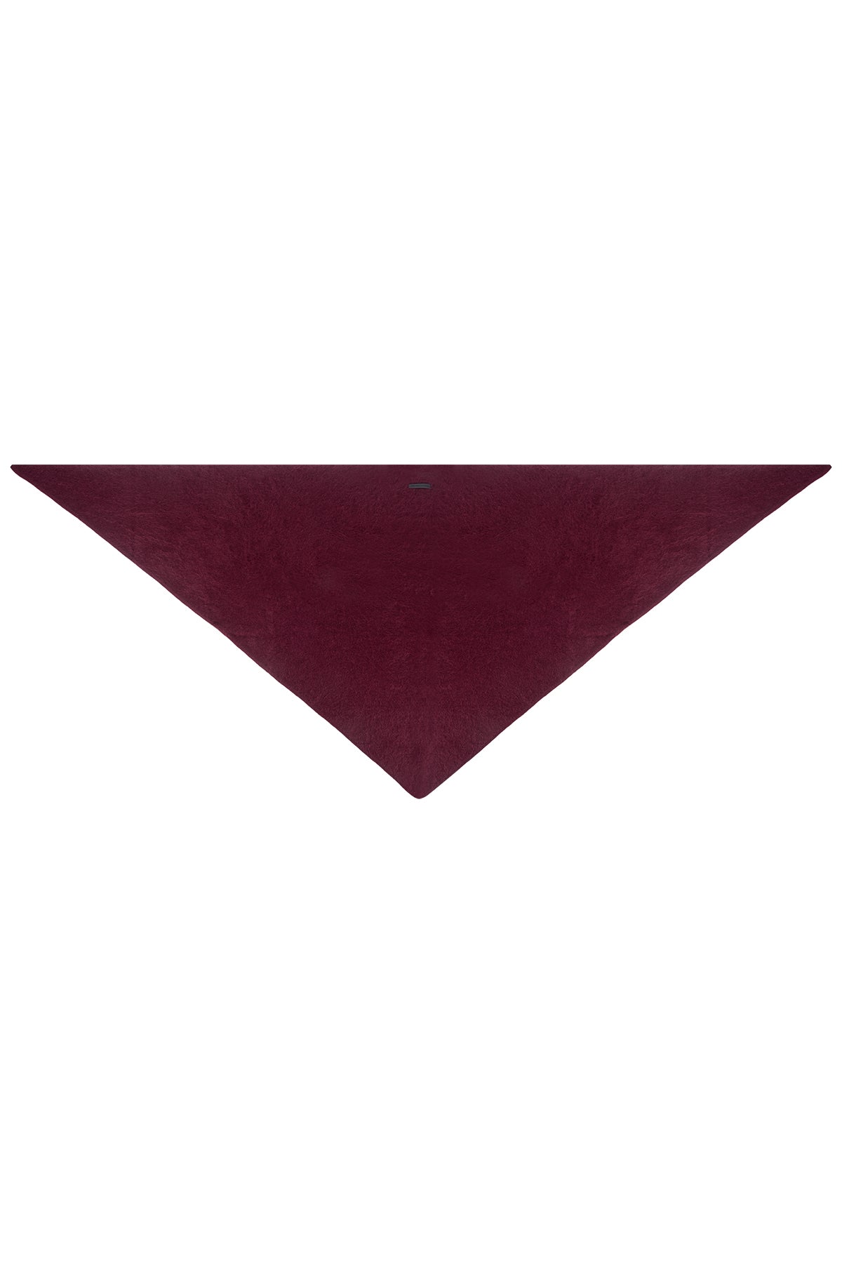 Bordo Brushed Saf Kaşmir Üçgen Şal 73x160x73