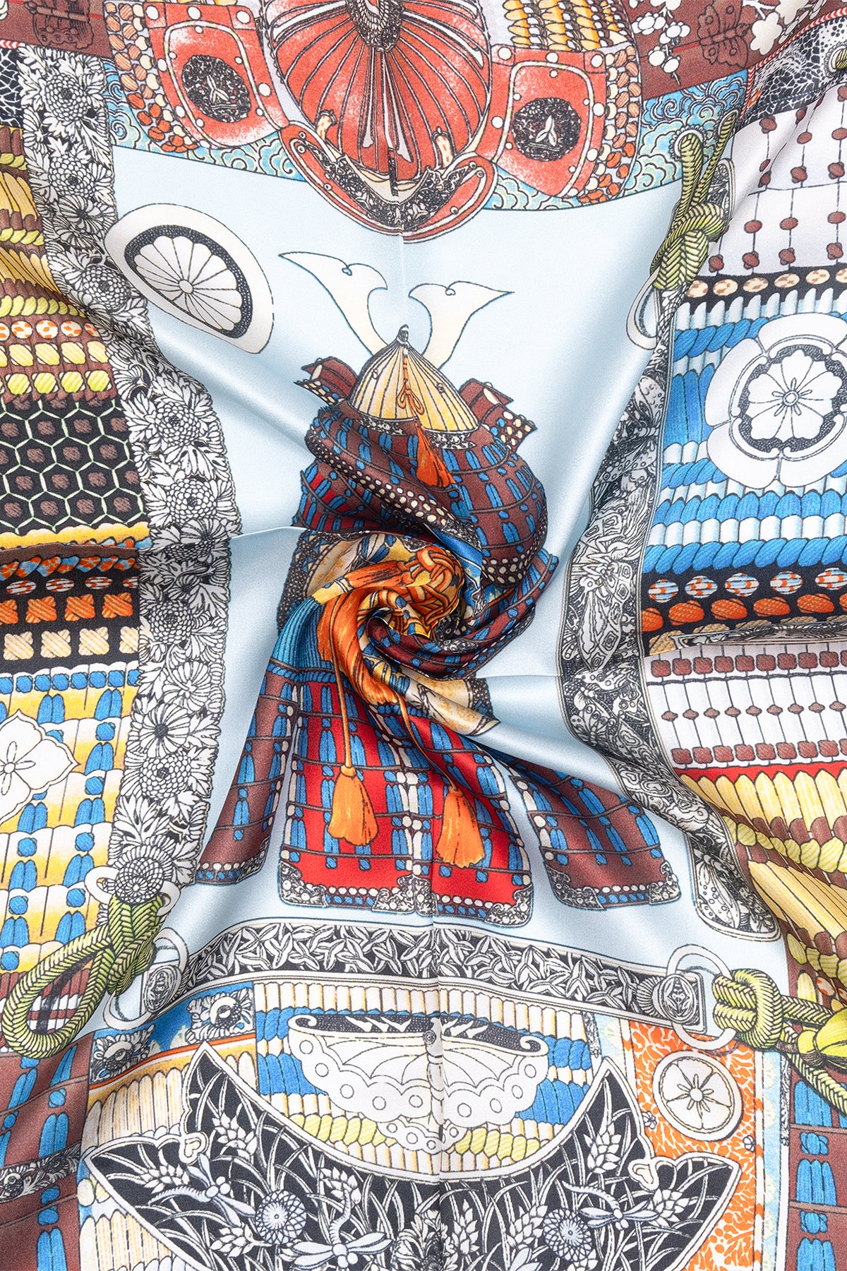 Mavi Lena Saf İpek Eşarp 70x70 cm