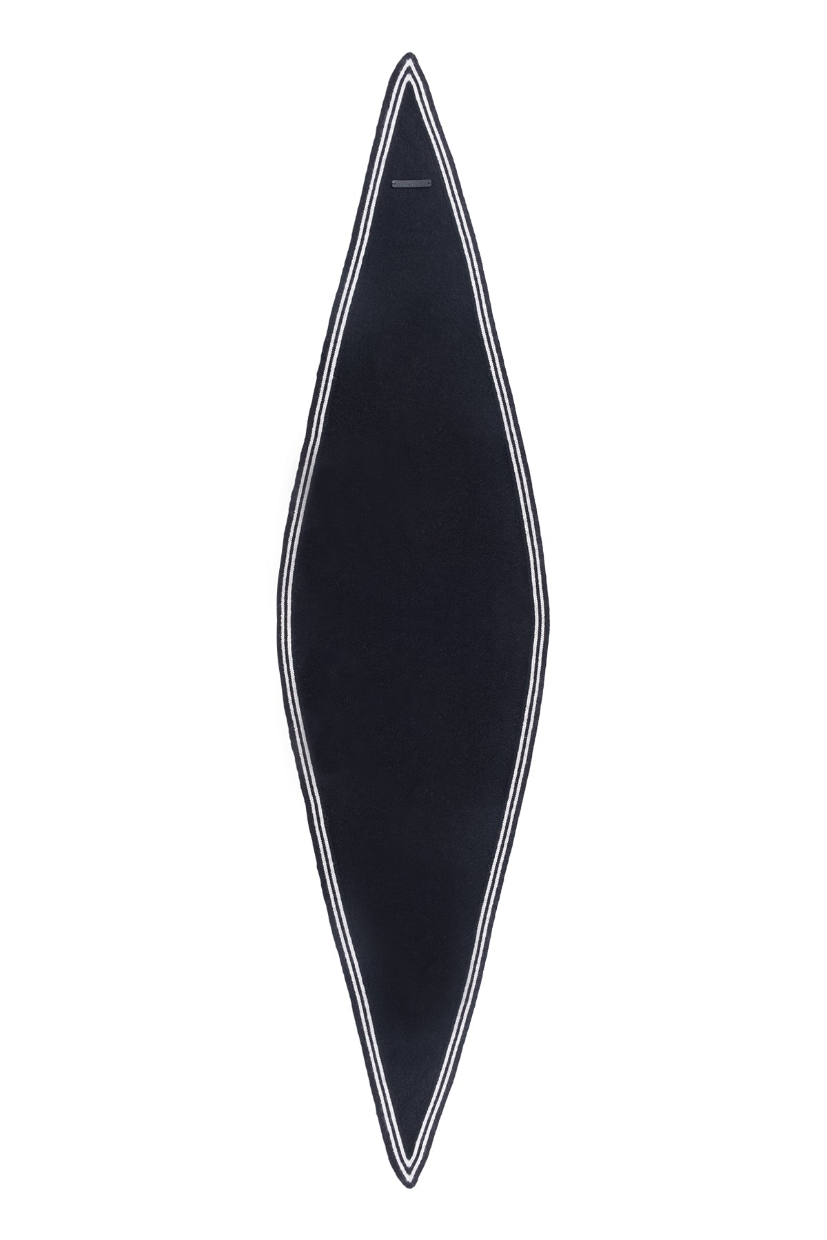 Siyah Mini Saf Kaşmir Bandana 30x125 cm