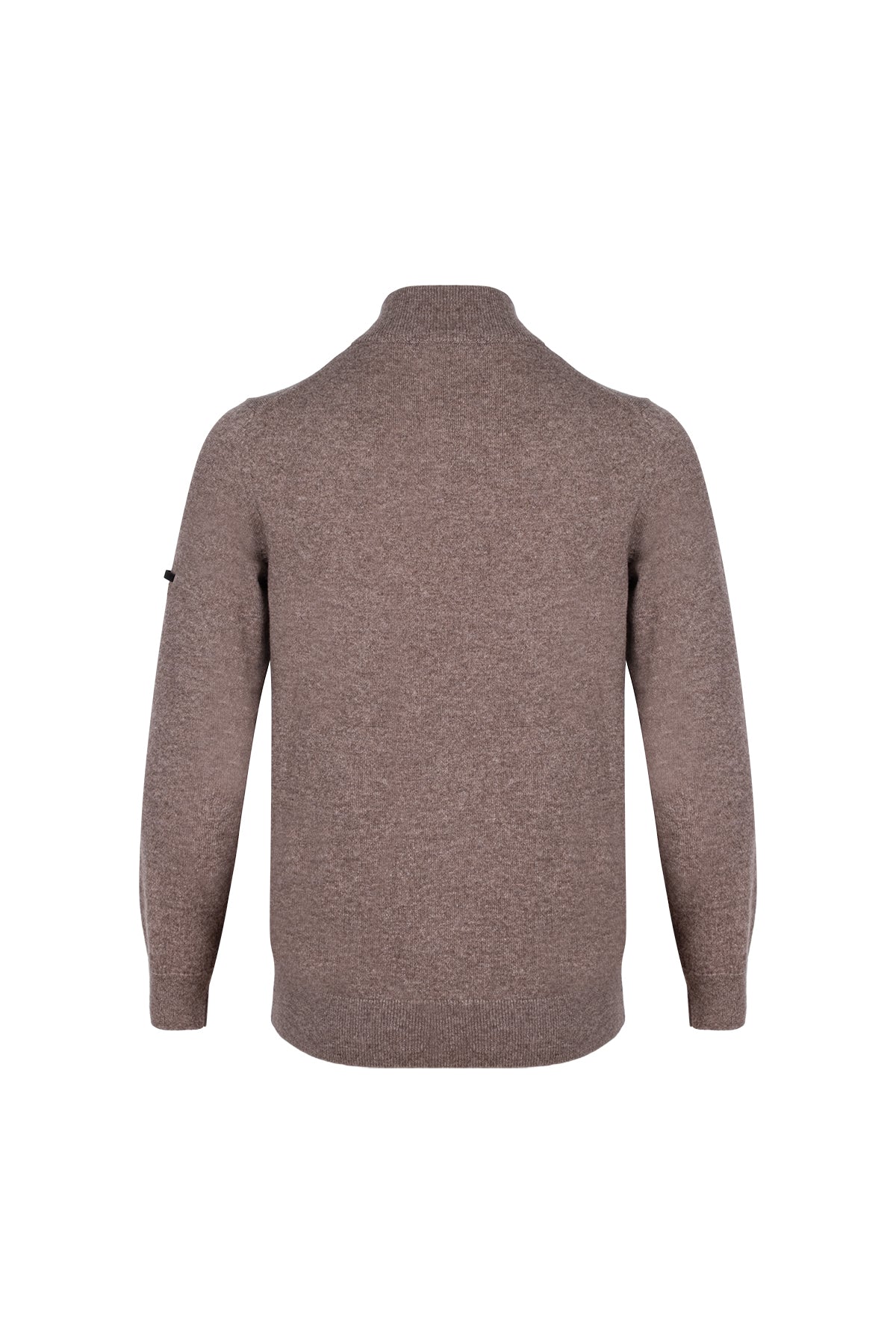 Vizon Saf Kaşmir Yarım Balıkçı Yaka Fermuarlı Kazak