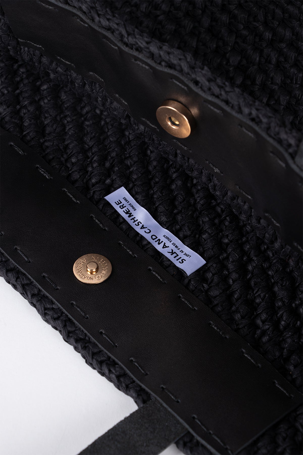 Siyah Nina Renkli Çizgili Rafya Çanta 47x27x13cm