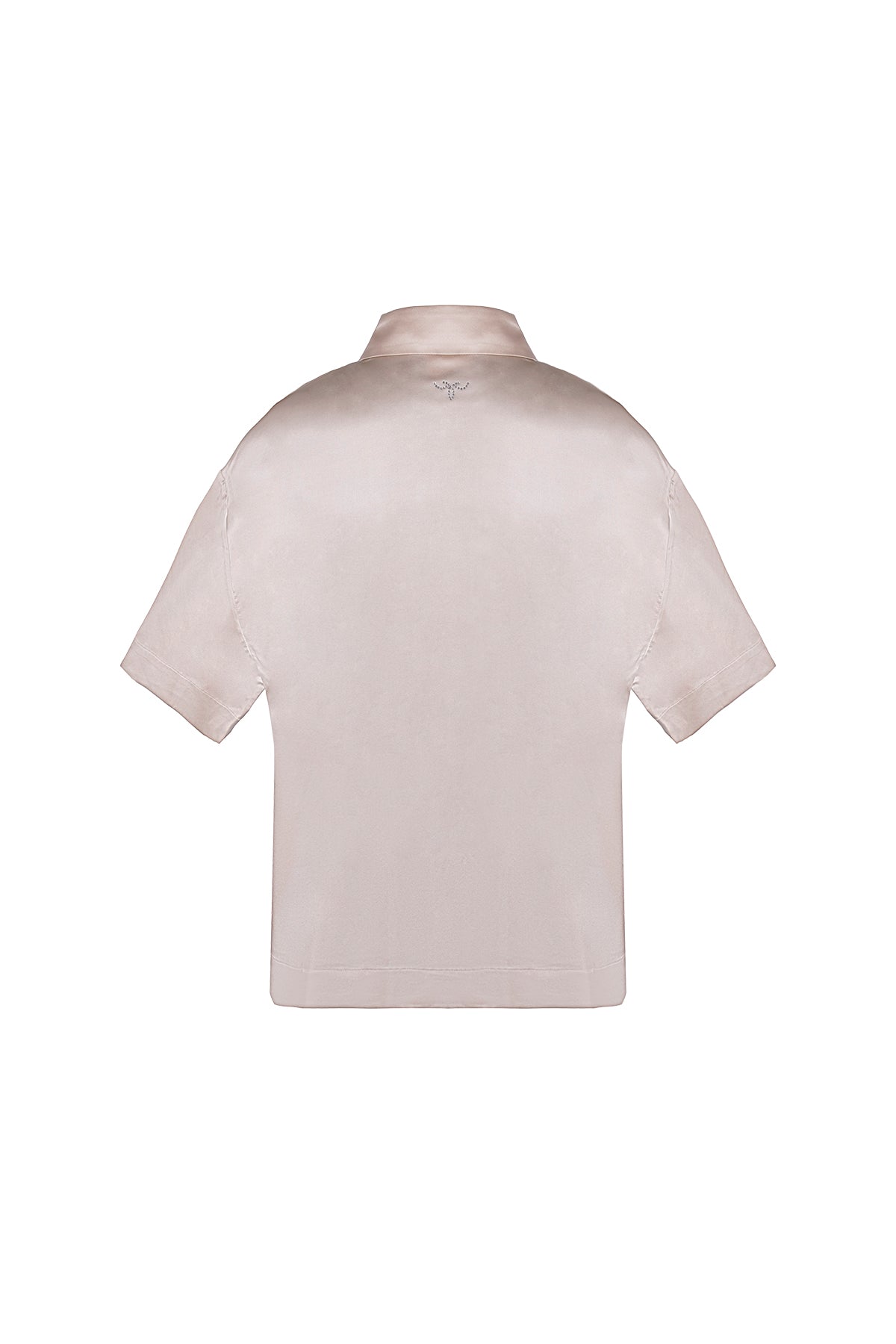 Bej Toscana İpek Kısa Kollu Gömlek