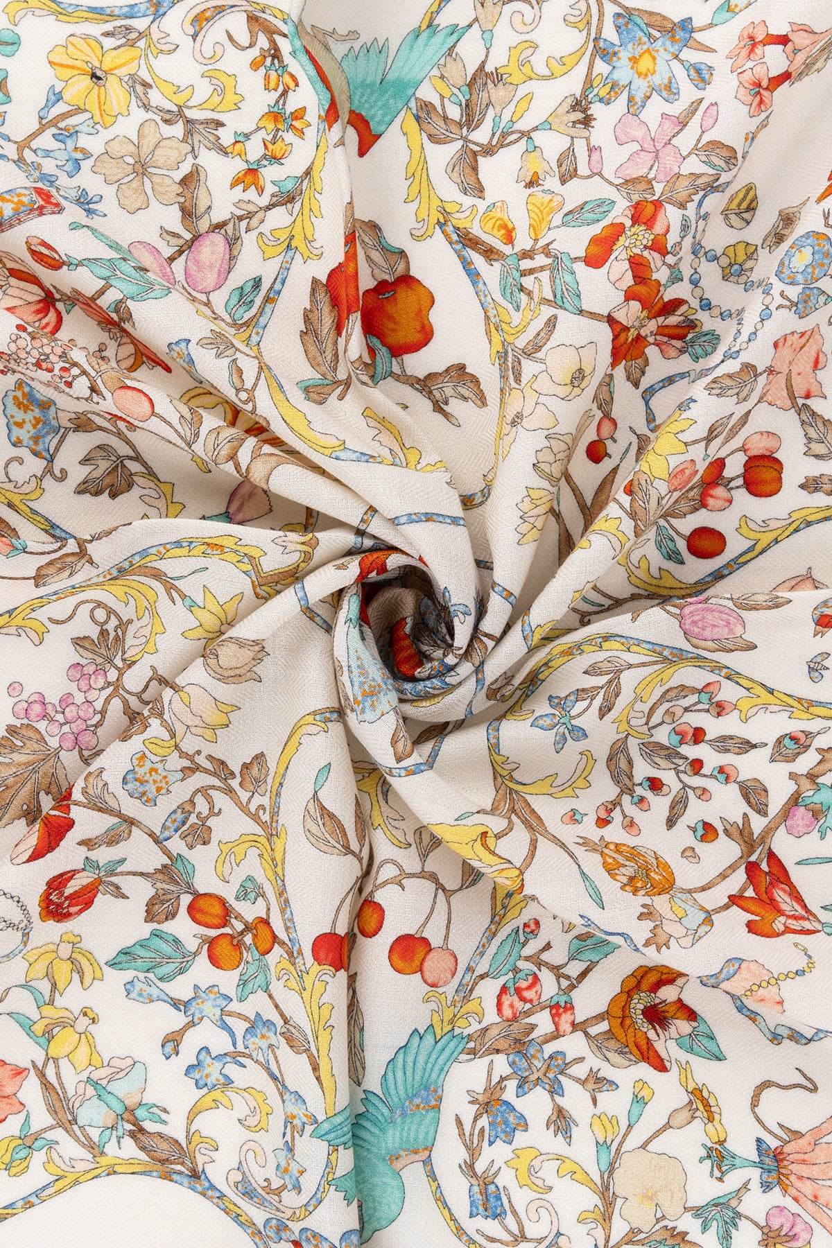 Kiremit Lea Kaşmir Desenli Kare Eşarp 70x70 cm