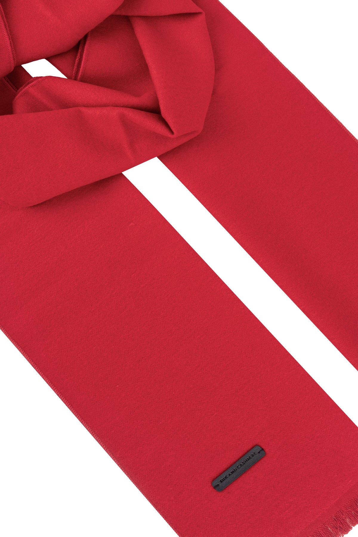 Kırmızı Lotus Saf İpek Atkı 30x177 cm