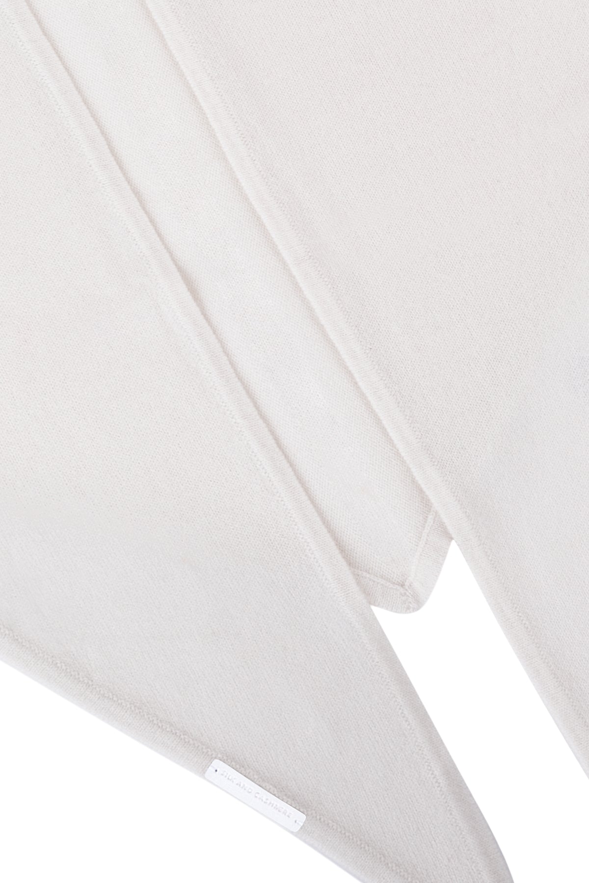 Beyaz Rose Saf Kaşmir Fular Bandana 115x70x70 cm