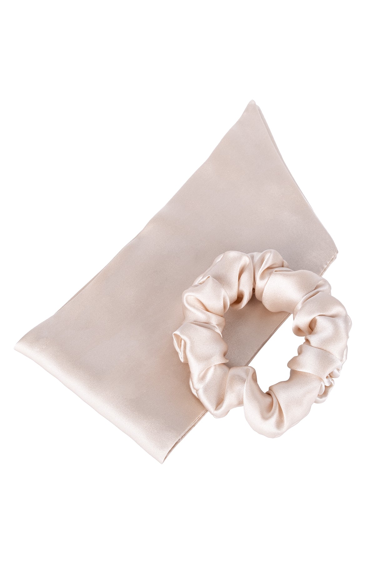 Bej Anabel Saf İpek Büyük Kurdeleli Toka