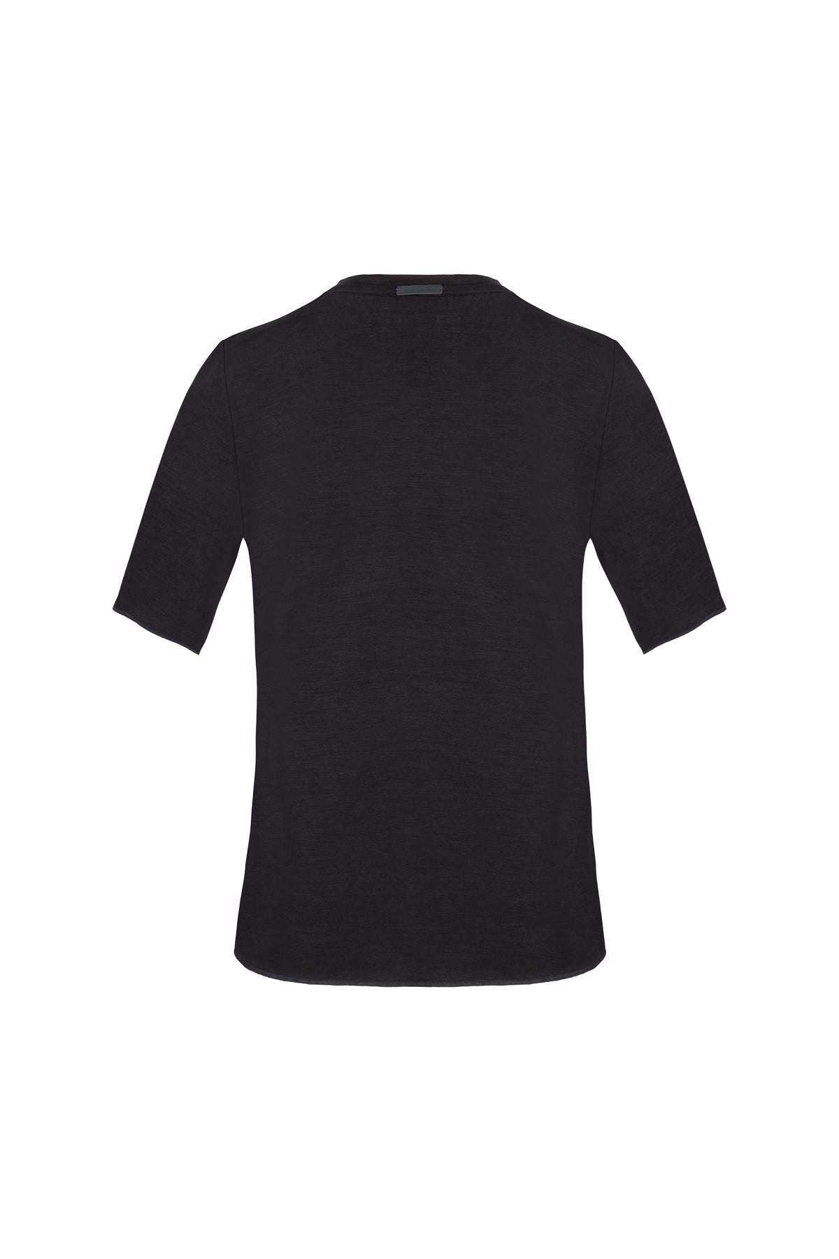 Siyah Ultralight Yuvarlak Yaka Kısa Kollu Üst