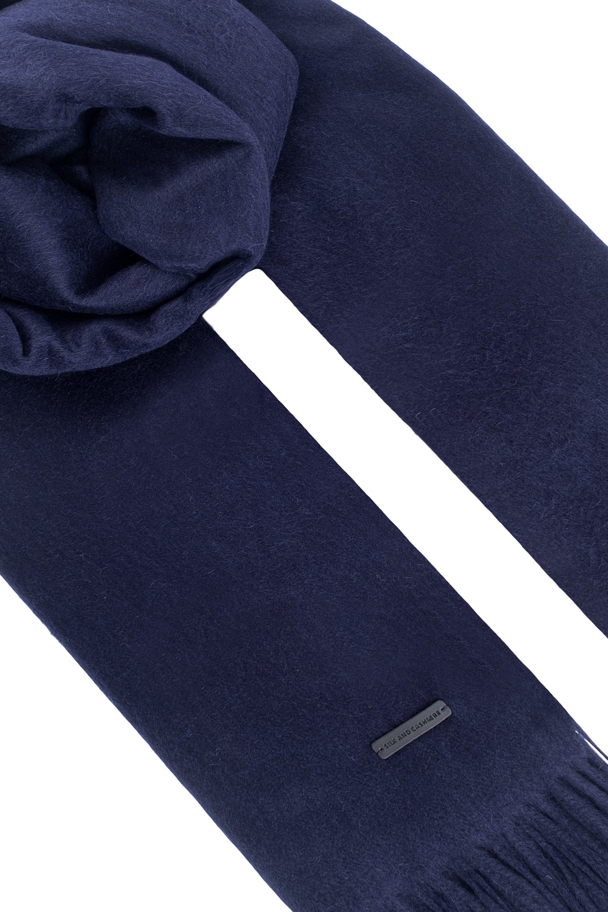 Lacivert Saf Kaşmir Battaniye / Şal 127x165 cm