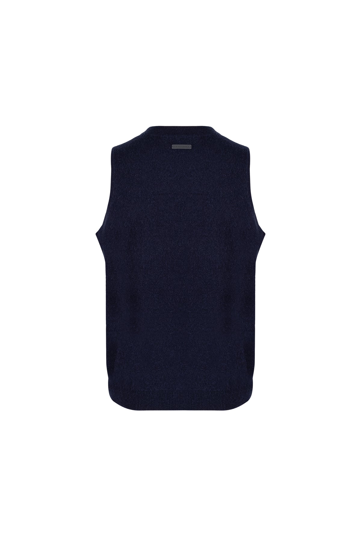 Lacivert Alexia Saf Kaşmir Yuvarlak Yaka Süveter