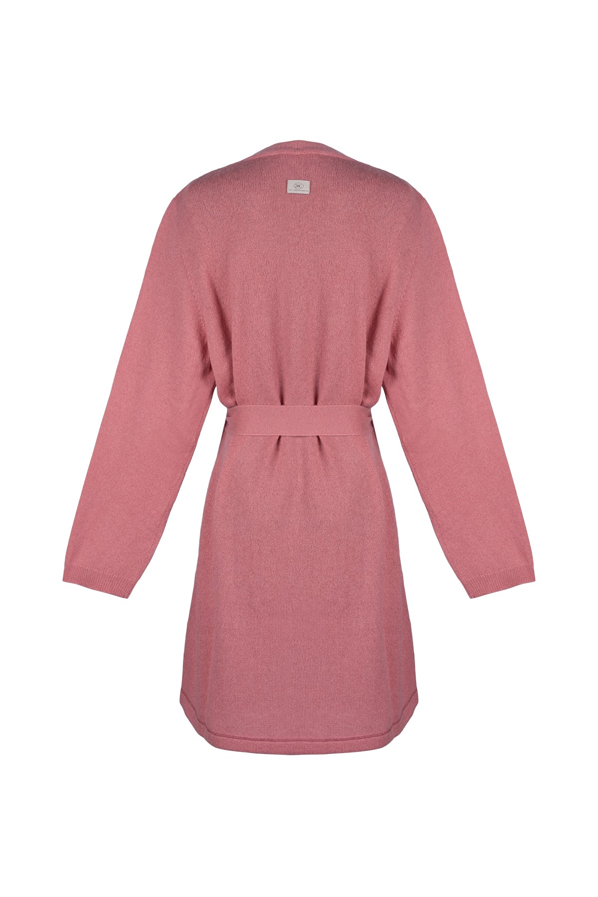 Gül Kurusu Lilly Saf Kaşmir Uzun Hırka