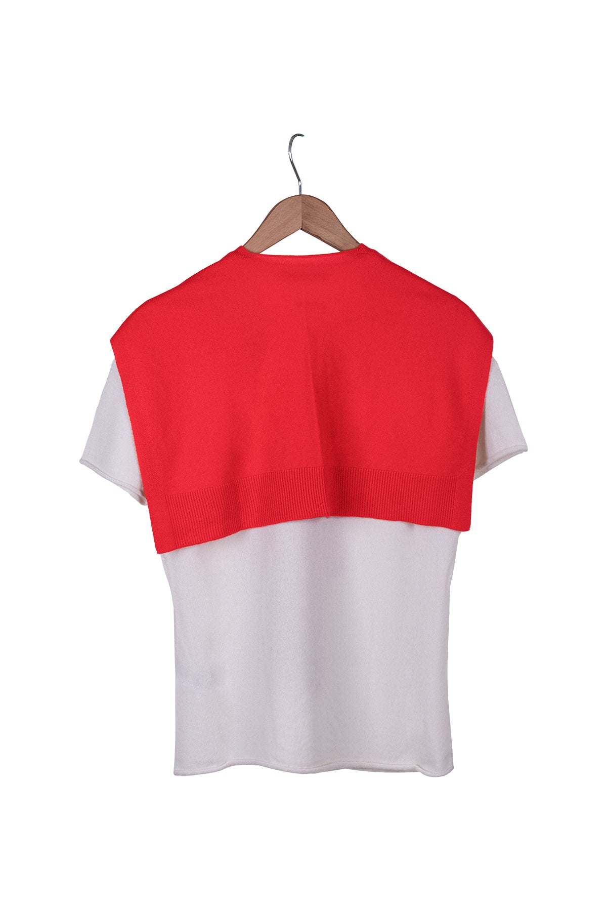 Kırmızı Lilly Saf Kaşmir Kazak Atkı