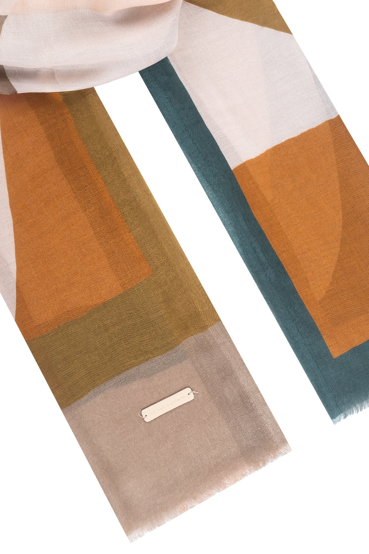 Renkli Jas İpek Desenli Kare Şal 70x180cm