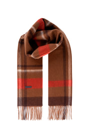 Camel Patrick Saf Kaşmir Kareli Atkı 30x164 cm