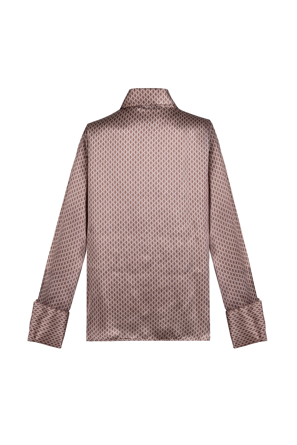 Kahverengi Limited Edition Saf İpek Gömlek