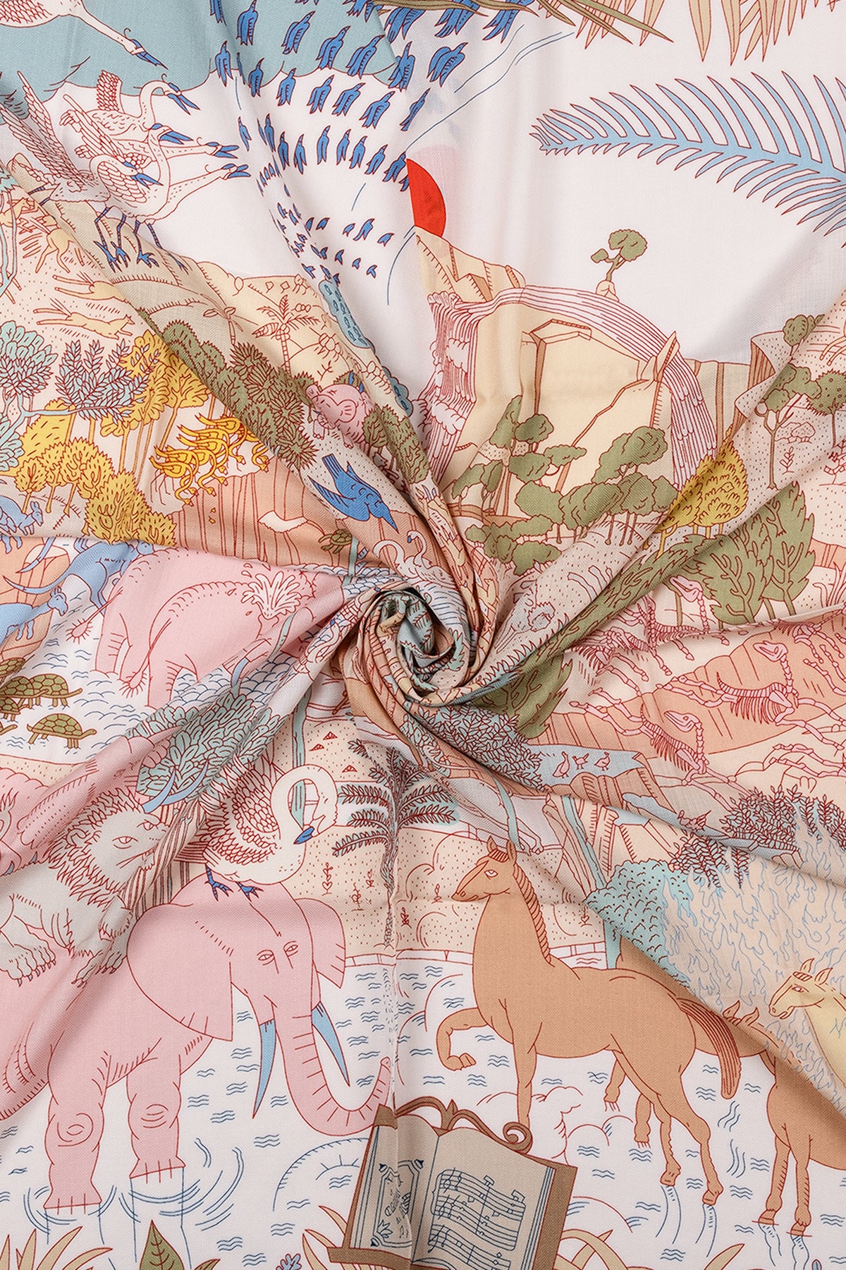 Kırmızı Linda Kaşmir Desenli Kare Eşarp 140x140  cm