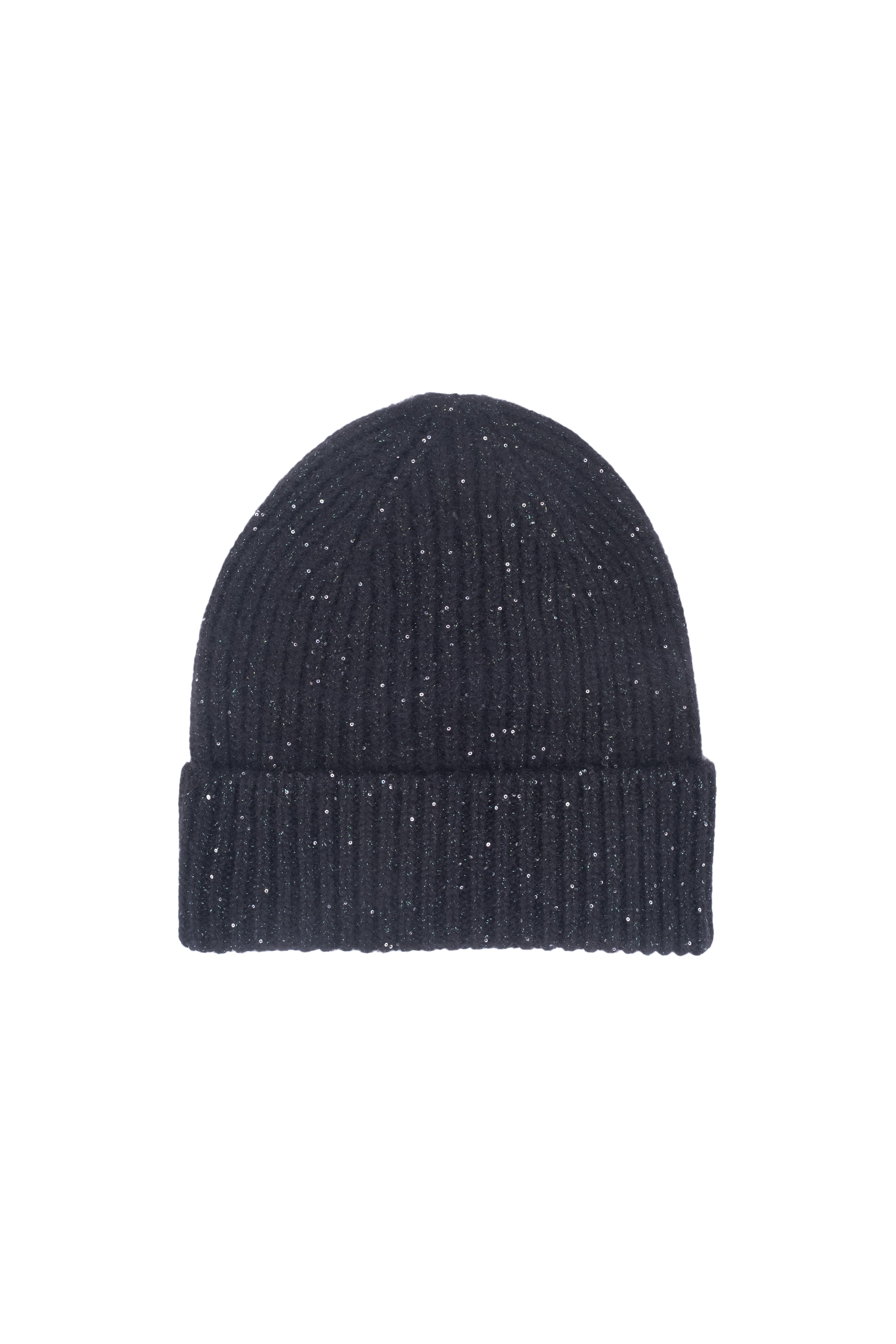 Siyah Paris Kaşmirli Pullu Bere