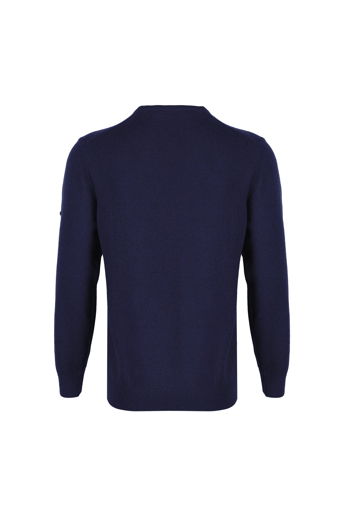 Lacivert Paul İpek Kaşmir Yuvarlak Yaka Triko