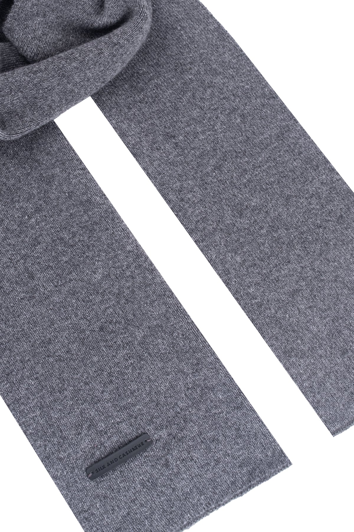 Gri Hannover Saf Kaşmir Atkı 25x170 cm