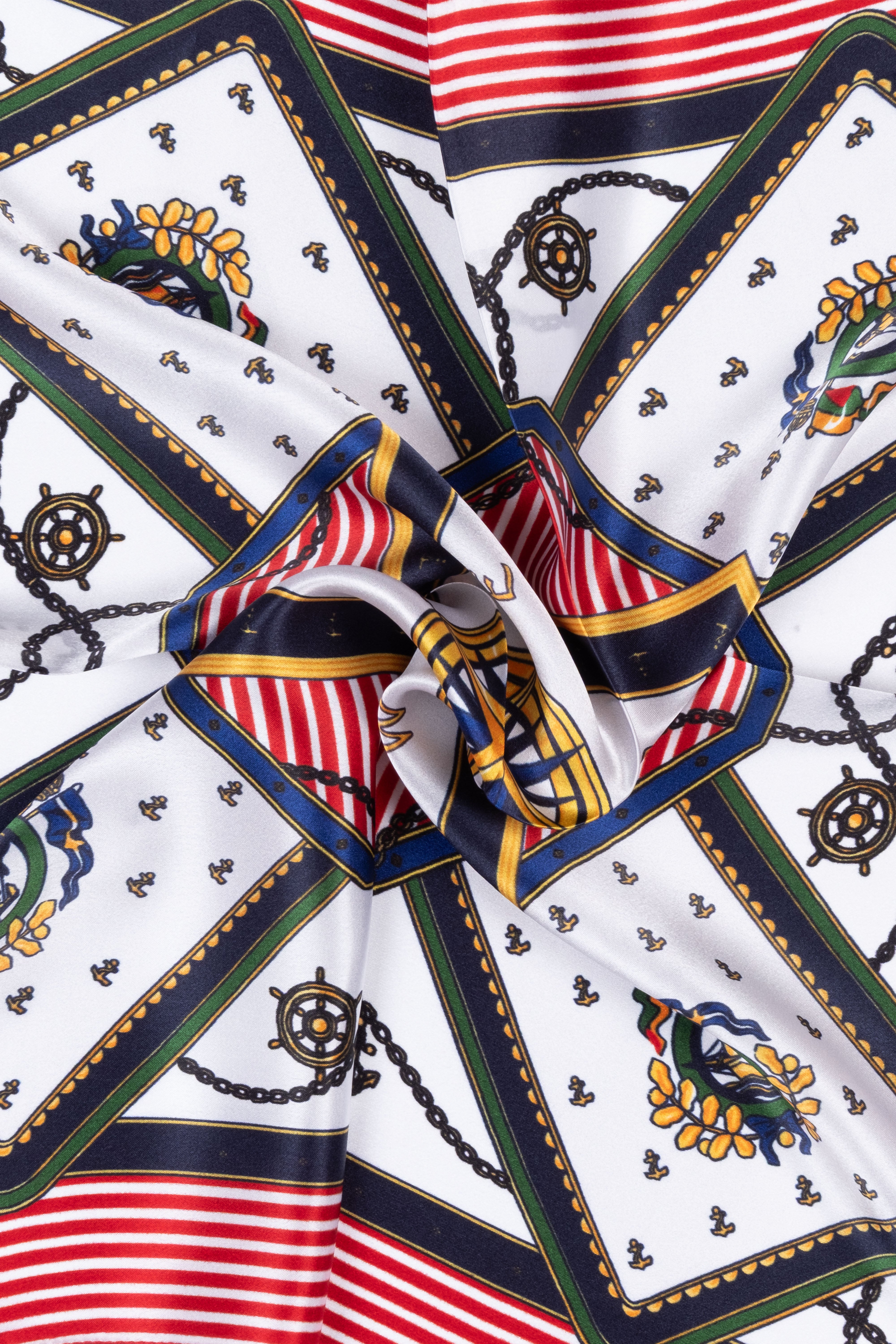 Kırmızı Lacivert Laila Saf İpek Kare Eşarp 50x50 cm