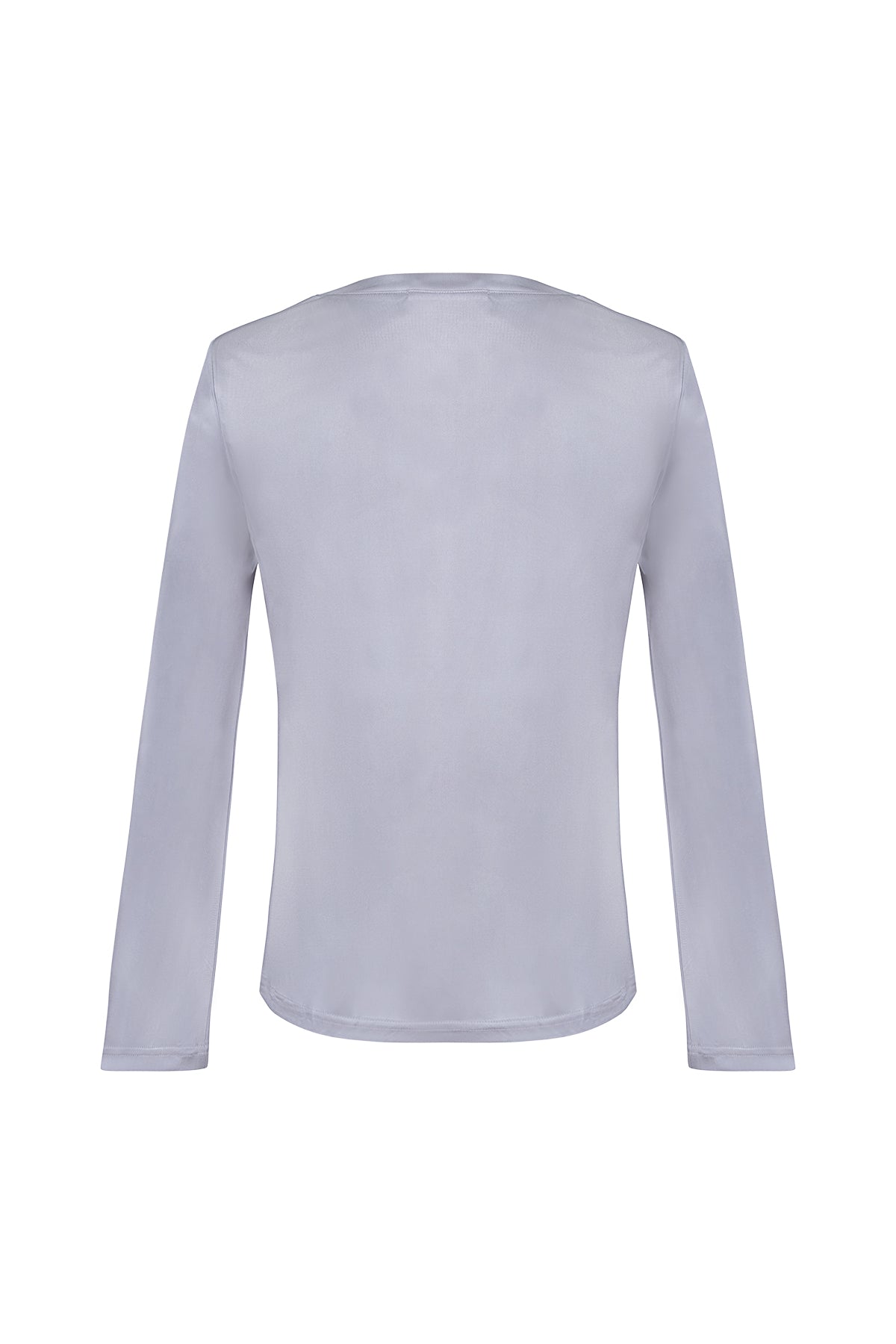 Gri Marina İpekli V Yaka Bluz