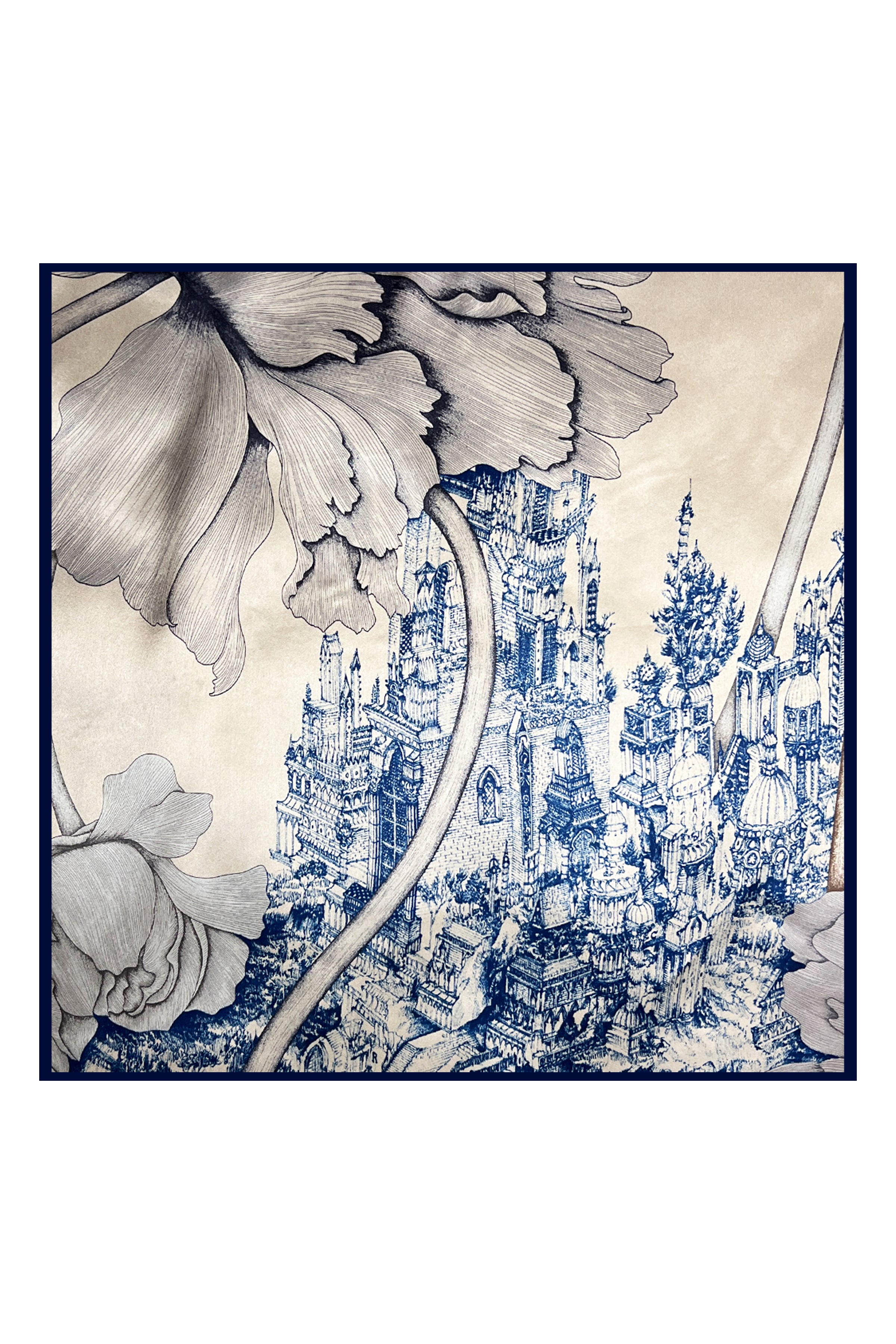 Vizon Roma Saf İpek Düğmeli Şal 53x170 cm