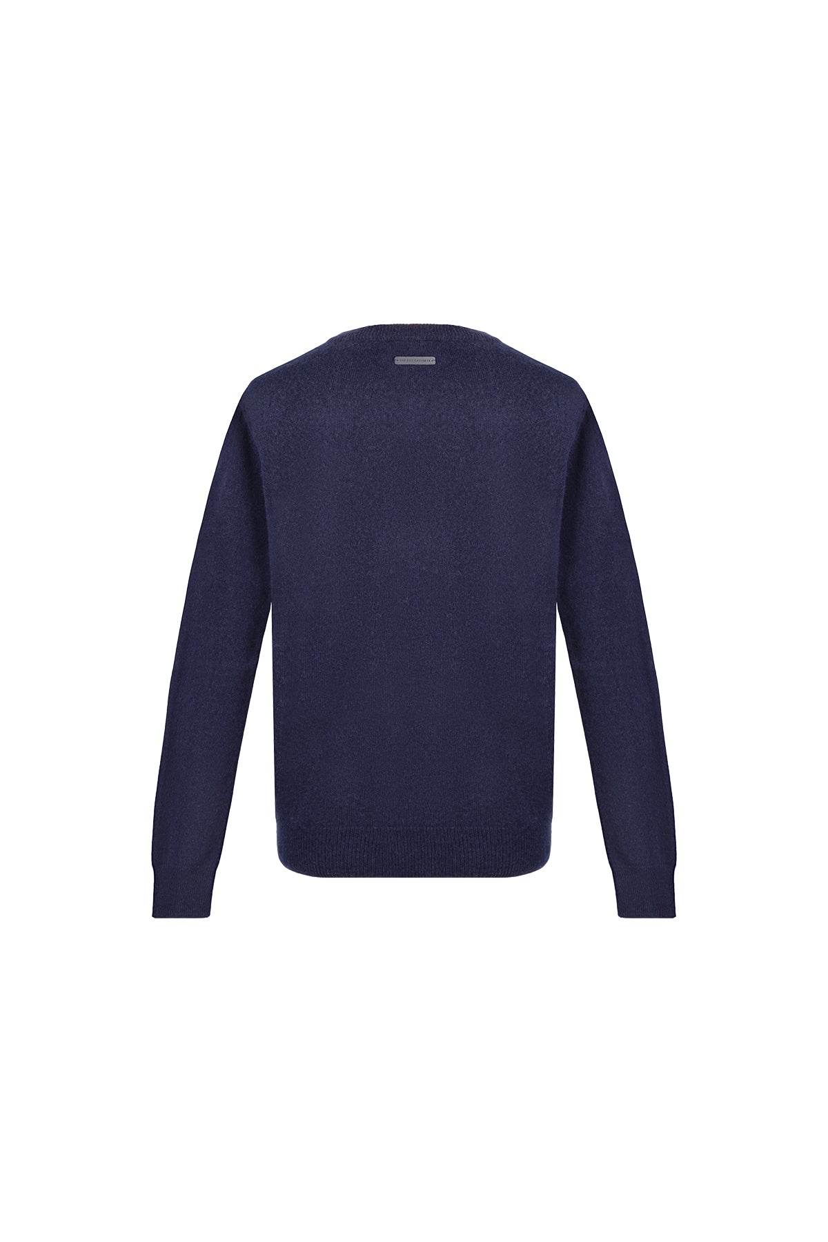 Lacivert Alexia Saf Kaşmir Yuvarlak Yaka Kazak