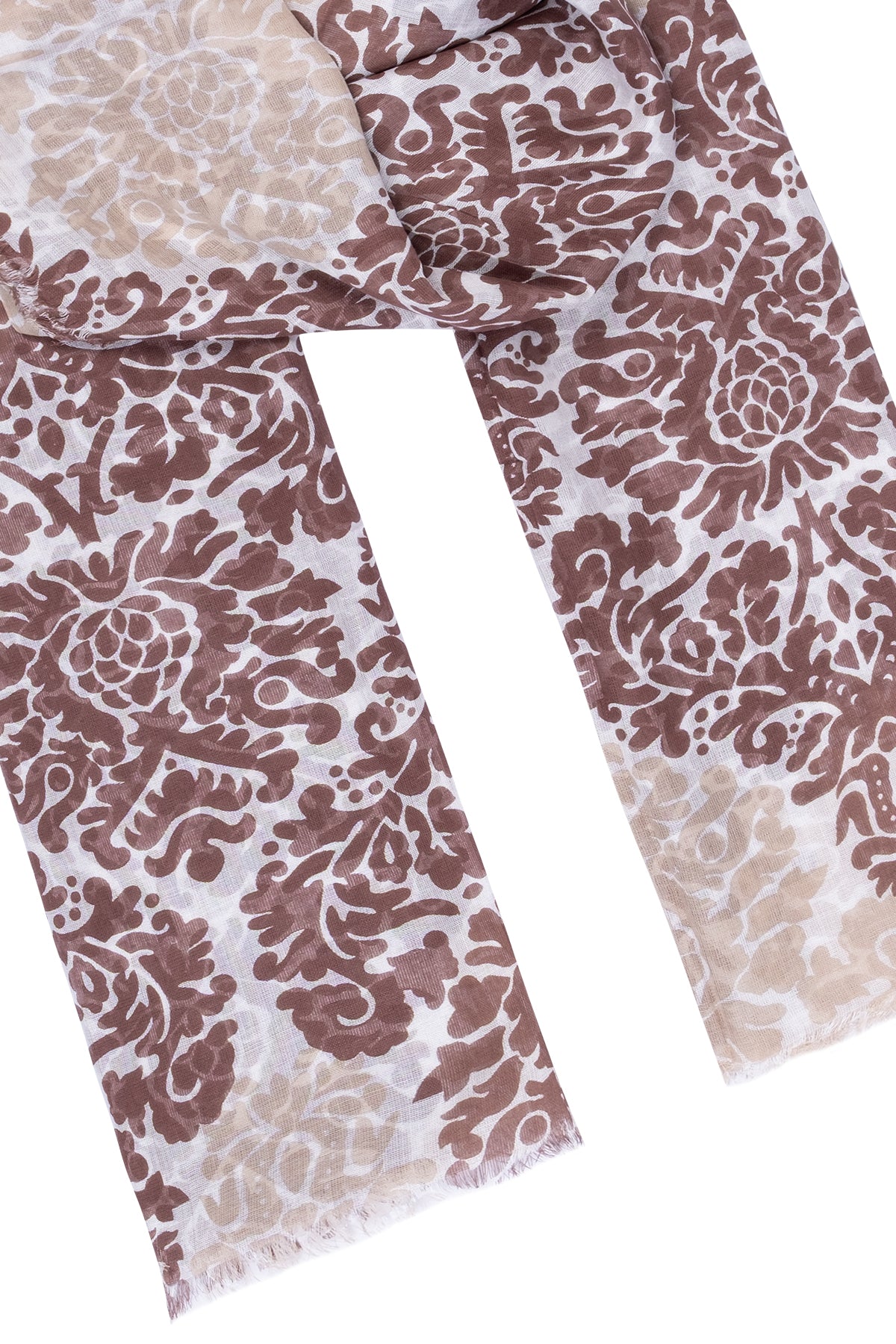 Bej Dora Desenli Şal 200x70  cm