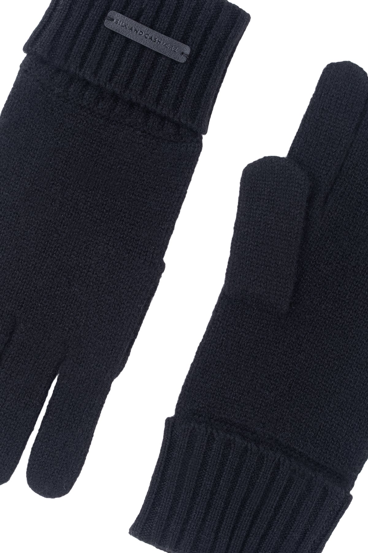 Siyah Stockholm Saf Kaşmir Kadın Eldiven
