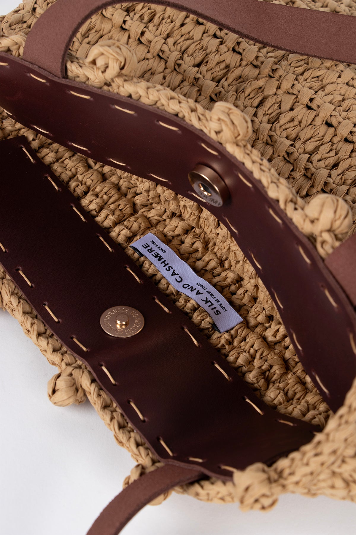 Bej Nina Rafya Çanta 32x25x11cm