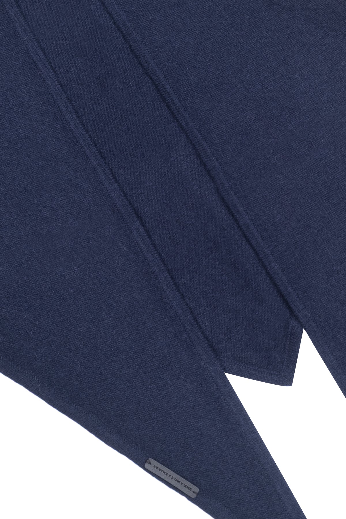 Lacivert Rose Saf Kaşmir Fular Bandana 115x45x45 cm