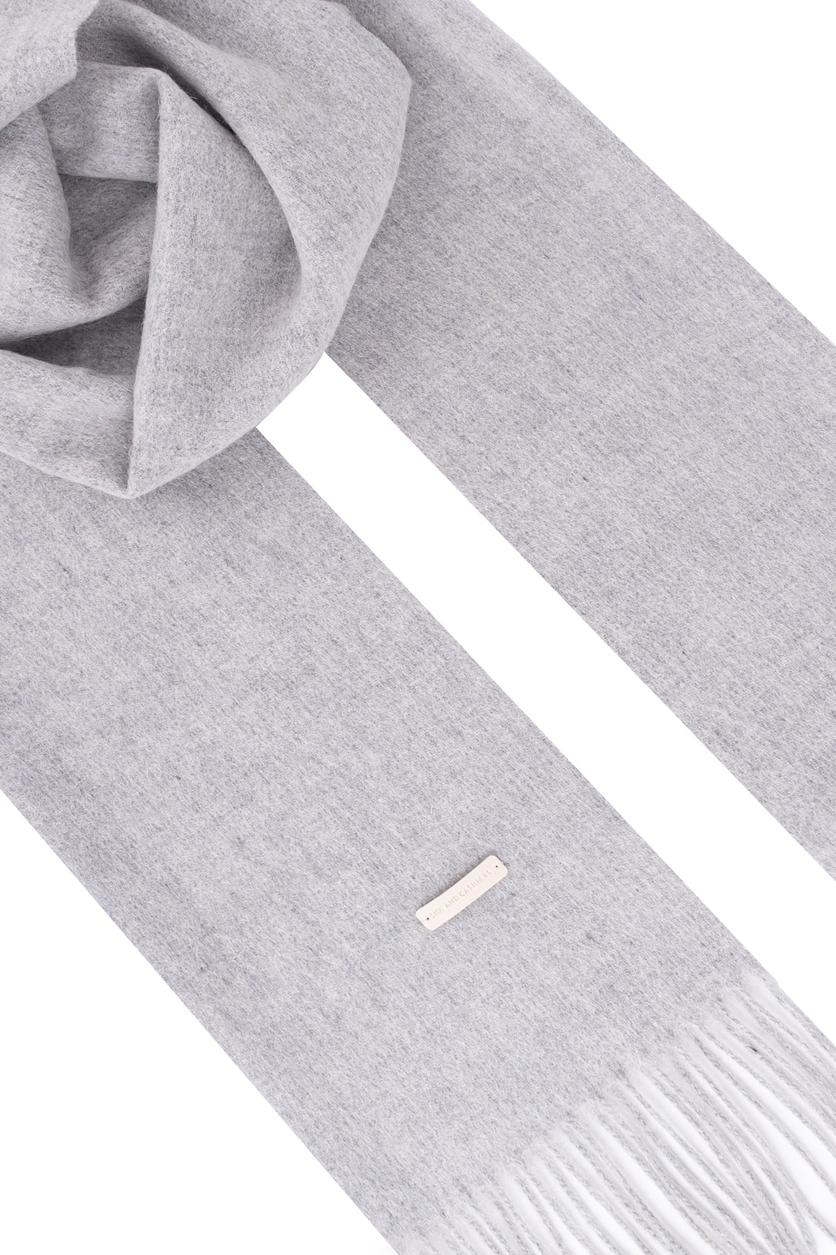 Açık Gri Copenhagen Saf Yün Atkı 40x200 cm