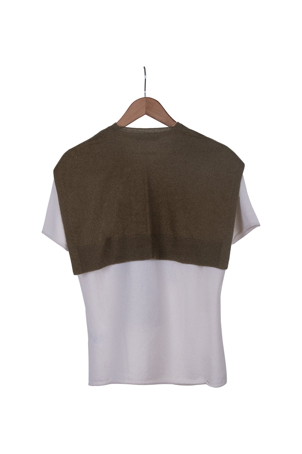 Haki Lilly Saf Kaşmir Kazak Atkı