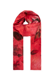 Kiremit Saf İpek El Baskısı Ekolojik Şal 90 x 200 cm