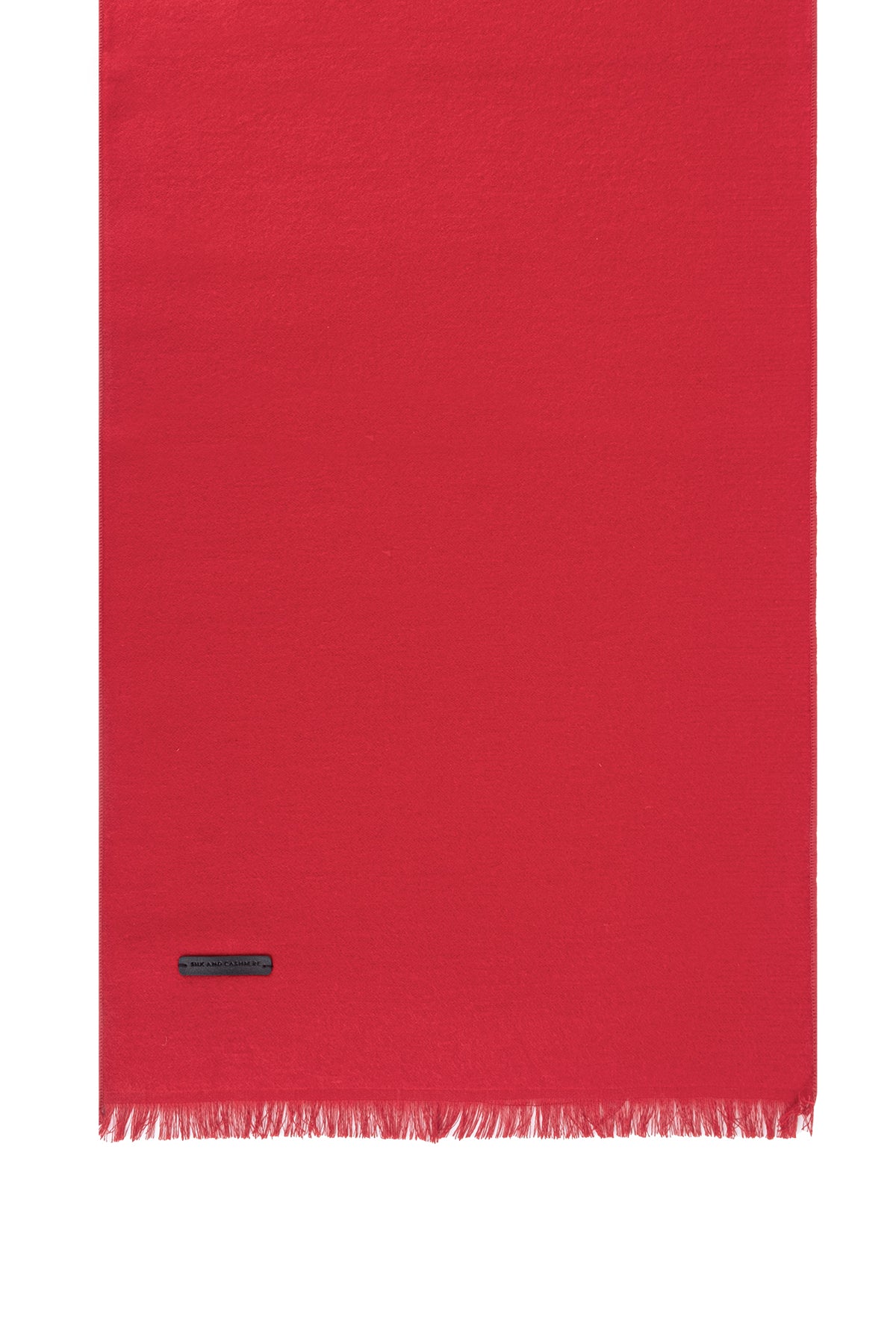 Kırmızı Lotus Saf İpek Atkı 30x177 cm