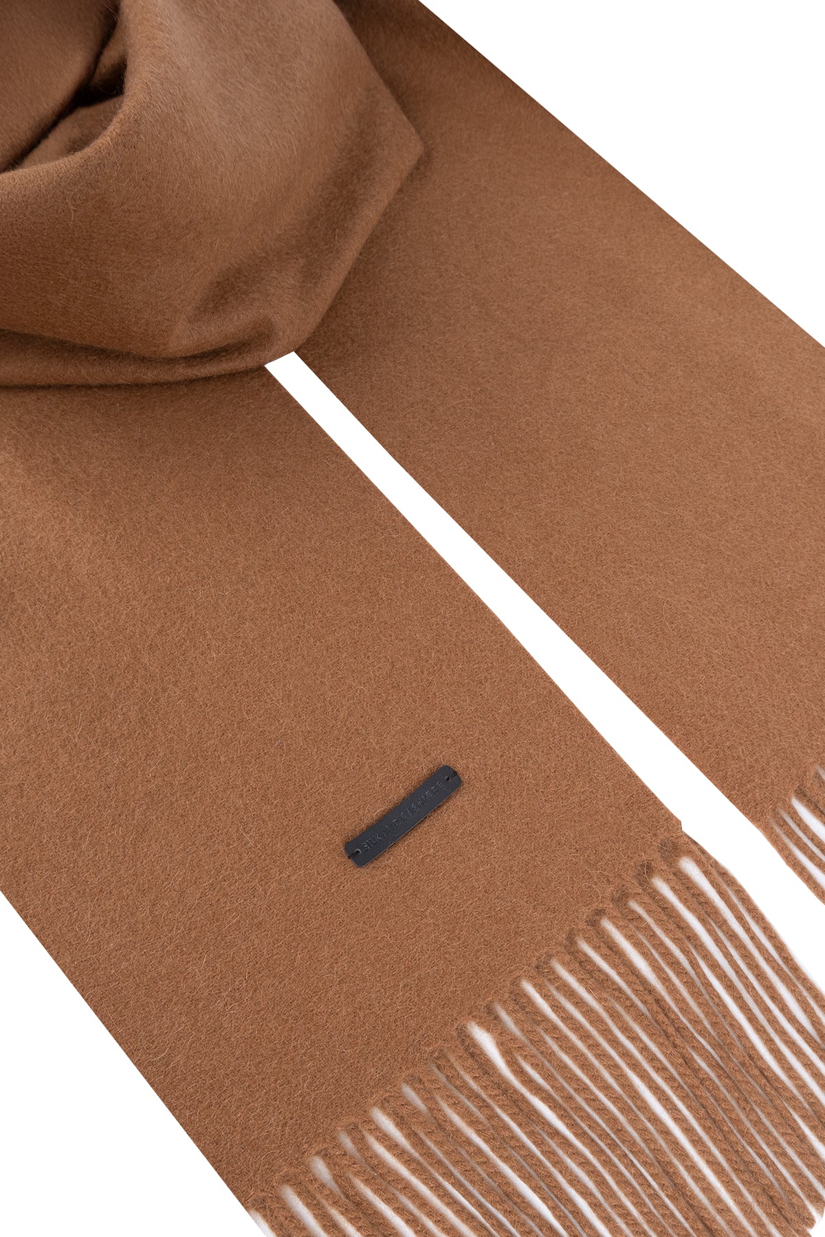 Camel Rose Saf Kaşmir Şal 45cm*160cm+10cm*2cm