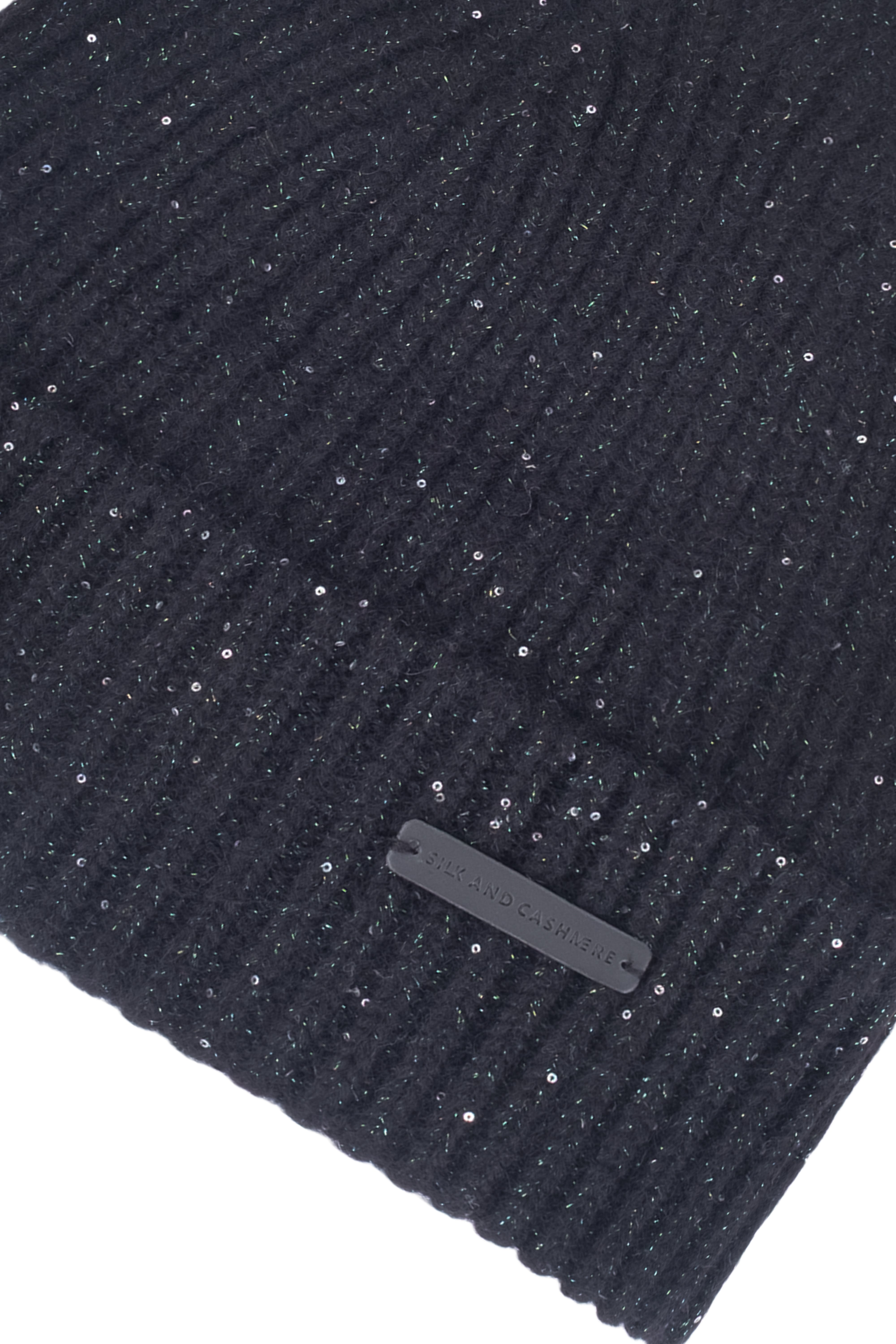 Siyah Paris Kaşmirli Pullu Bere