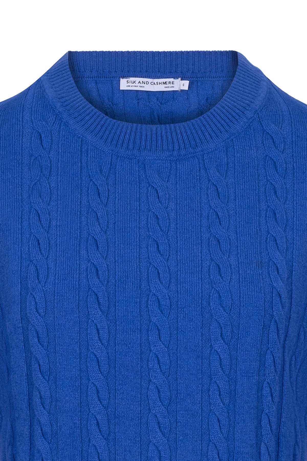 Mavi Amelia Yuvarlak Yaka Crop Kazak