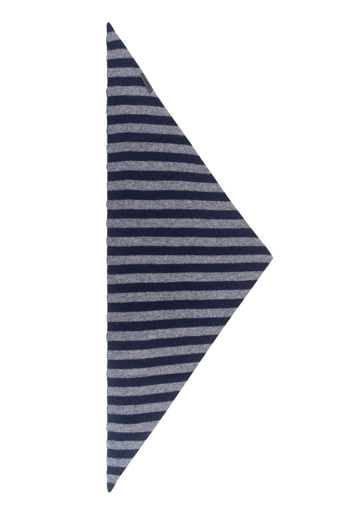 Lacivert Gri Rose Saf Kaşmir Çizgili Fular Bandana 85x30x30 cm