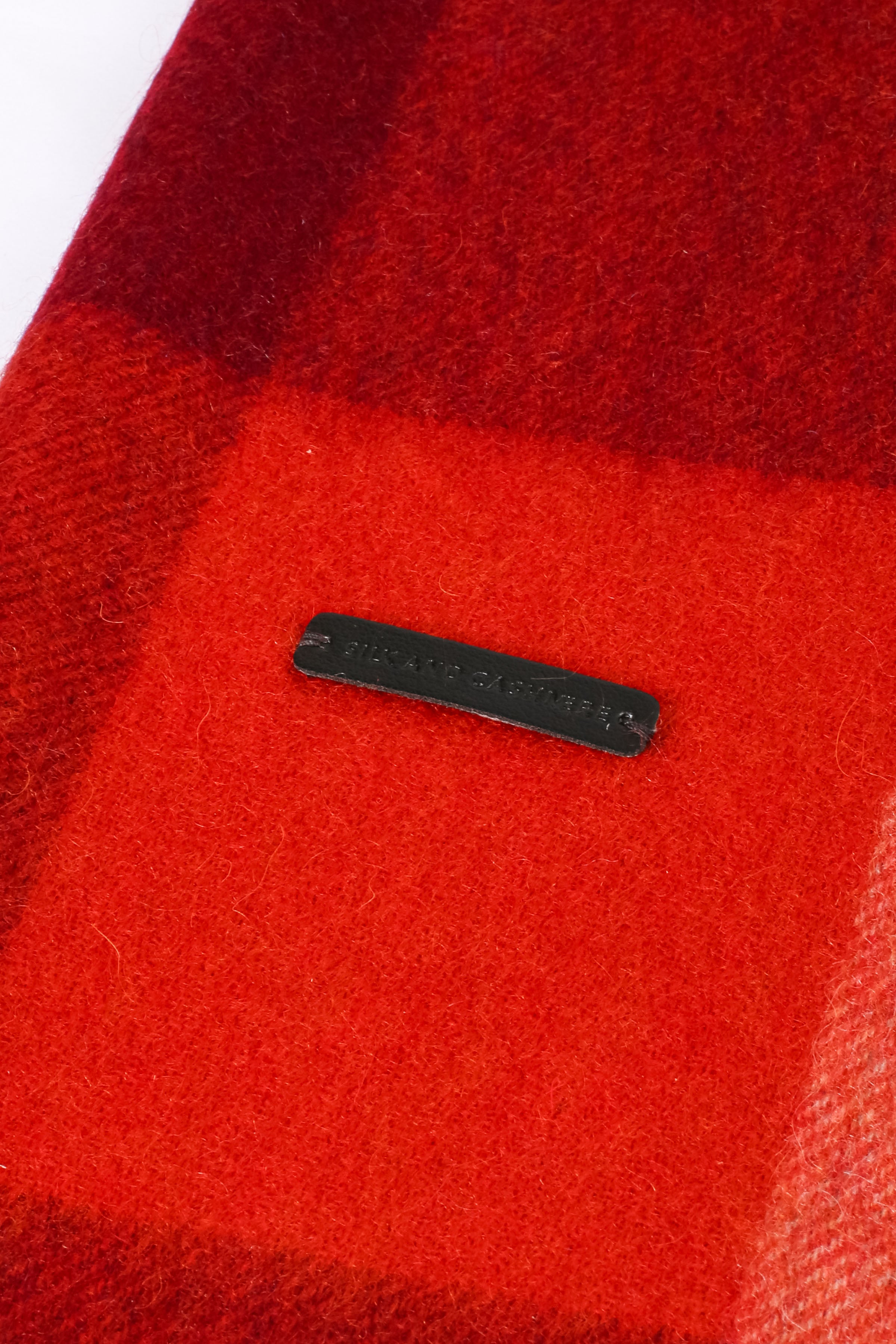 Renkli Saf Kaşmir Patrick Kareli Atkı 164x30 cm