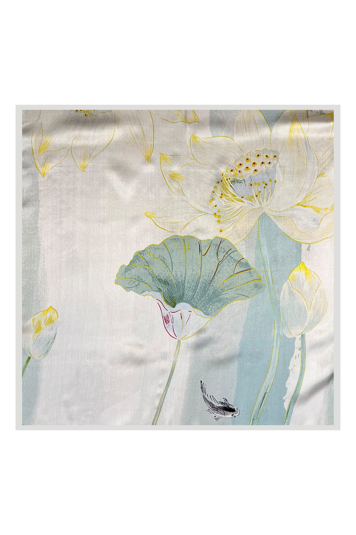 Açık Yeşil Oblong Saf İpek Roma Fular 50x70 cm