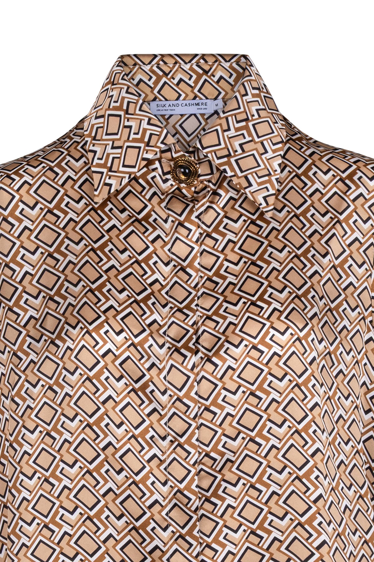 Bej Limited Edition Saf İpek Gömlek