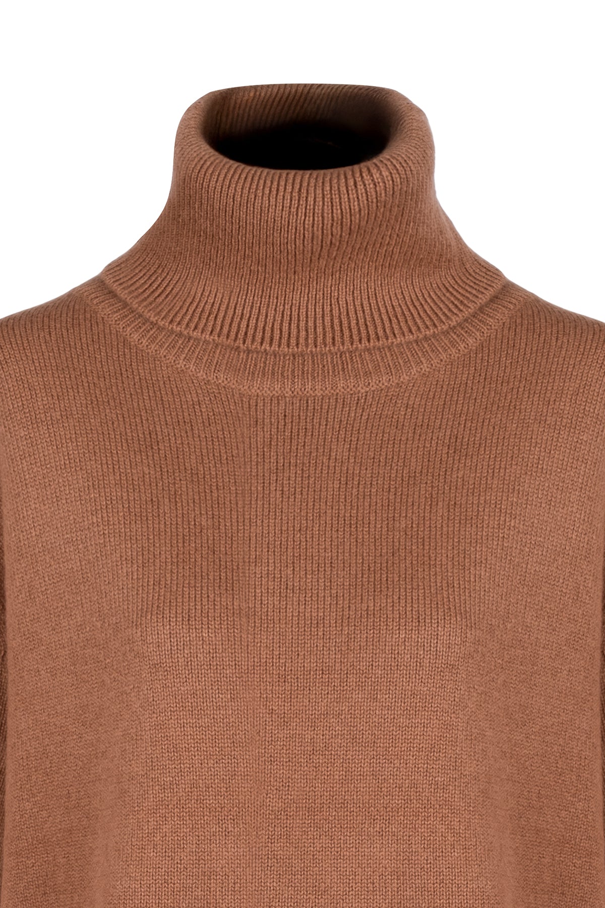 Camel Carla Saf Kaşmir Balıkçı Yaka T Kol Kazak