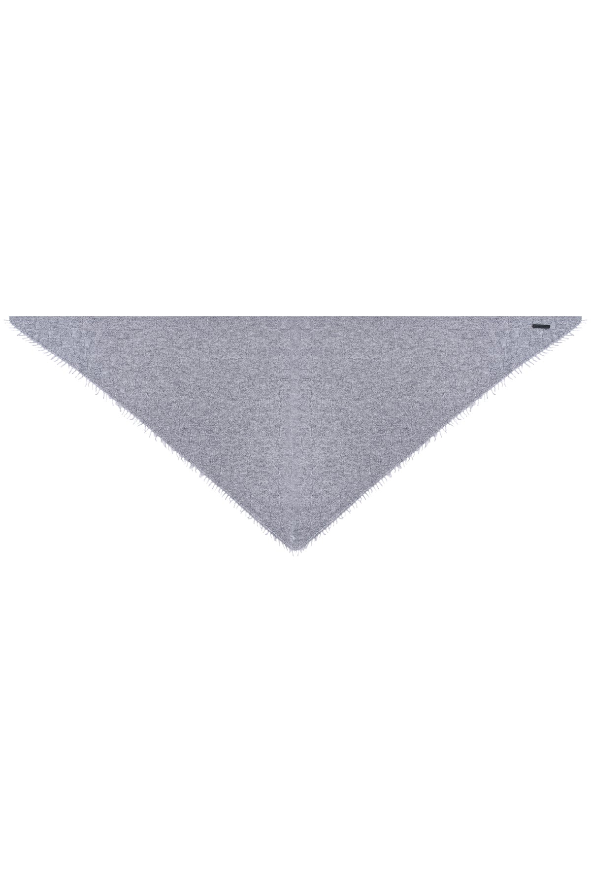 Gri Saf Kaşmir Dokulu Üçgen Şal 60x140 cm