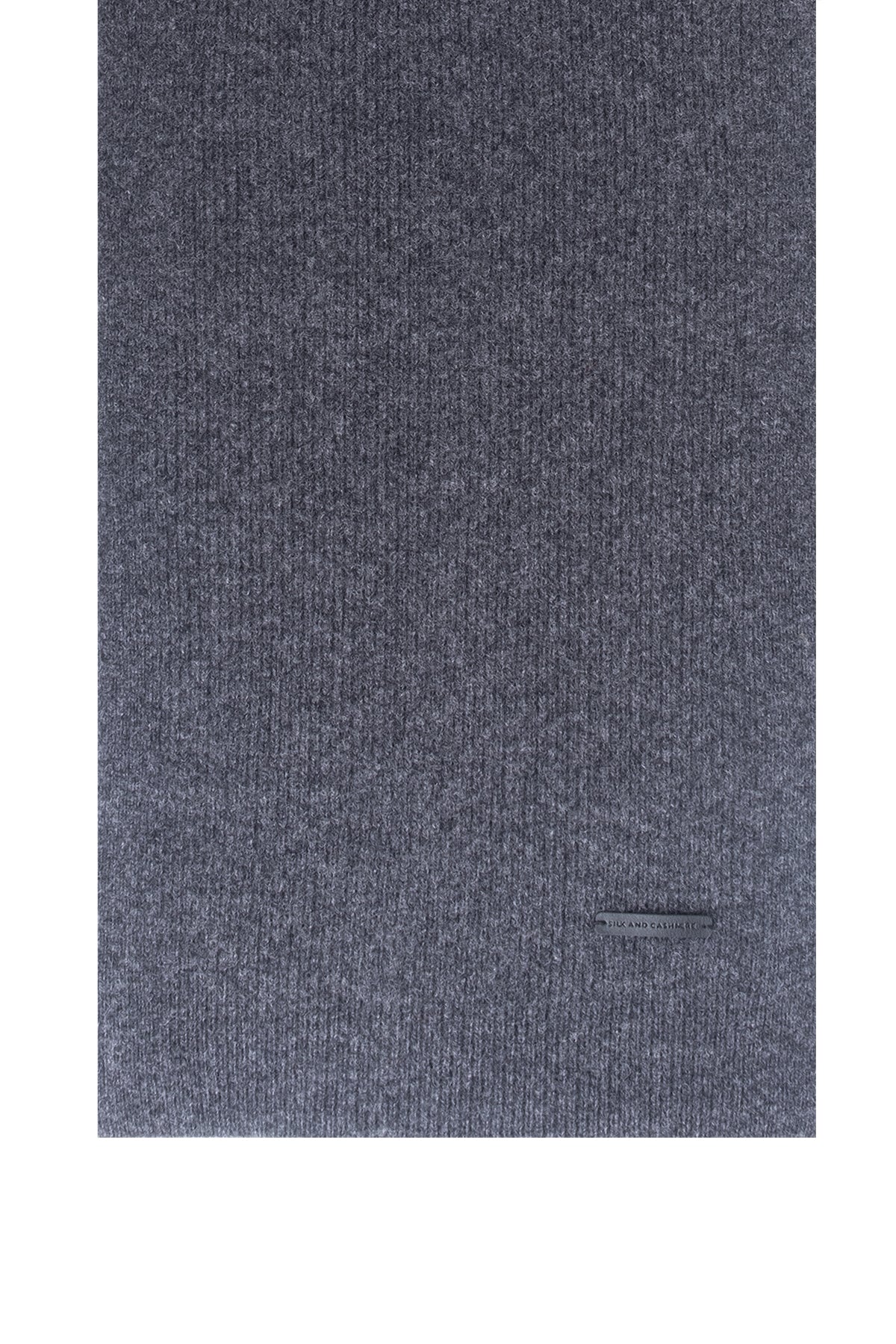 Antrasit Copenhagen Saf Yün Ribana Örme Atkı 25x150 cm