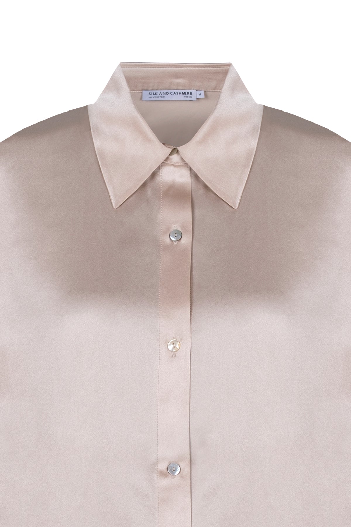 Bej Toscana İpek Kısa Kollu Gömlek