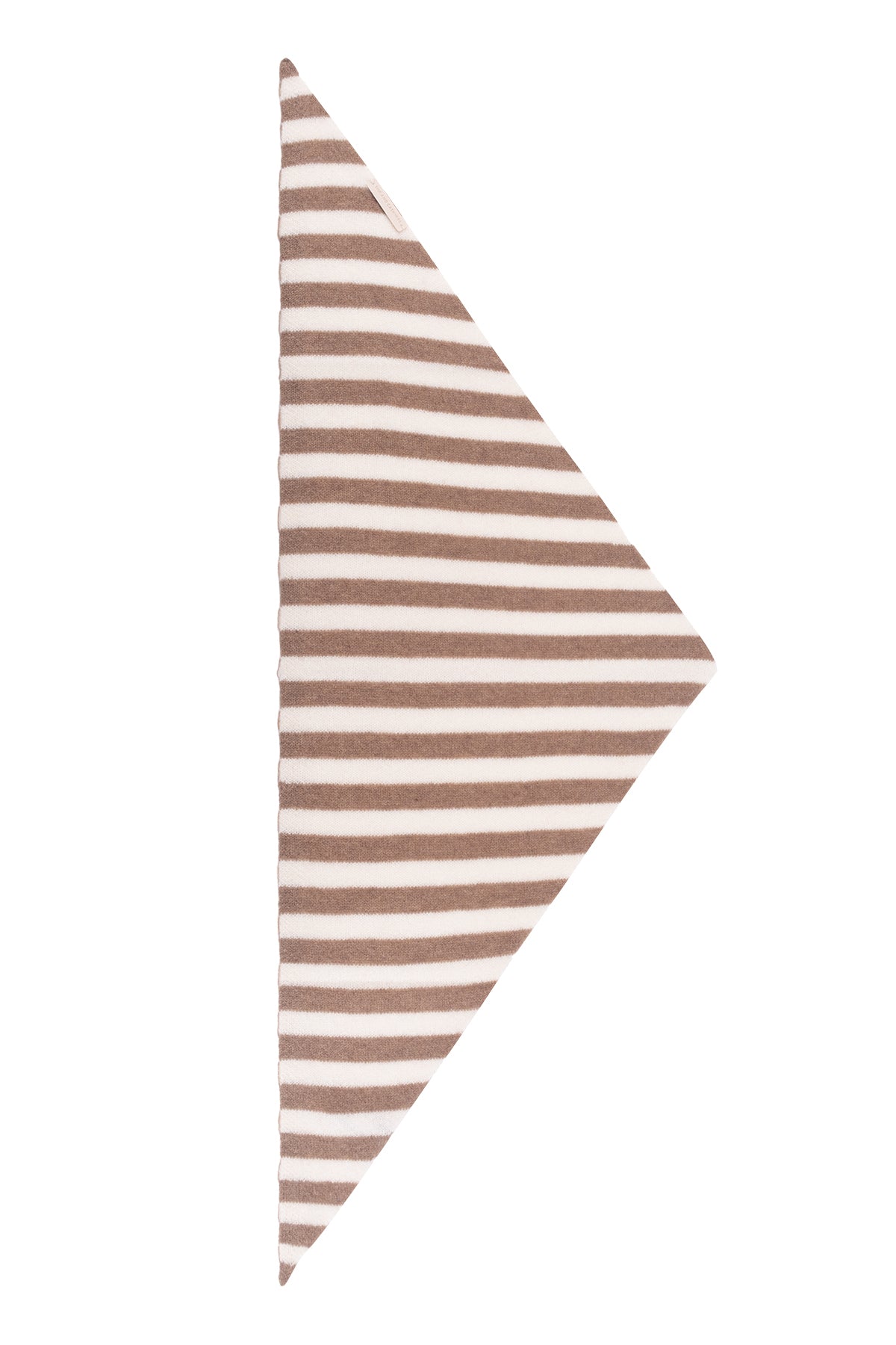 Camel Ekru Rose Saf Kaşmir Çizgili Fular Bandana 85x30x30 cm