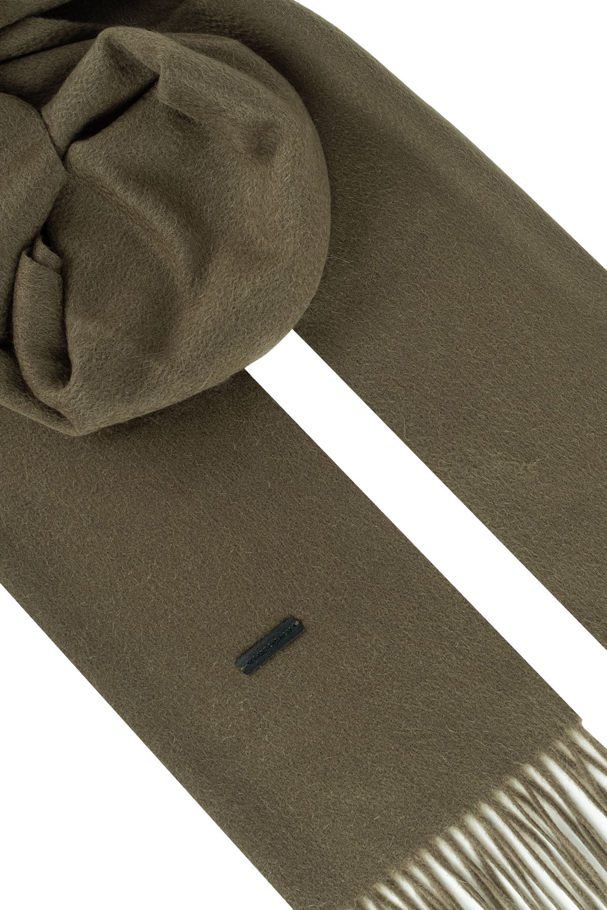 Haki Patrick Saf Kaşmir Atkı 35x170 cm